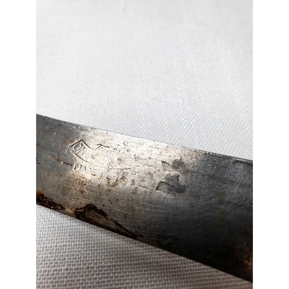 Vintage 1920s-40s Shapleigh Diamond Edge Butcher Knife‎ Carbon Steel USA